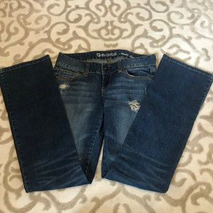 G by Guess Naomi Low Rise Bootcut Jeans Size 27 Distressed